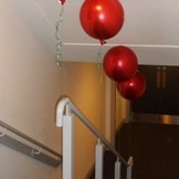 Foliový balónek červená koule 38 cm